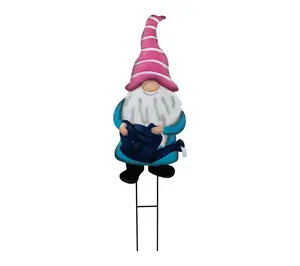 Northlight Gardening Gnome Yard Sign Garden Stake - Blue