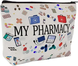 Medicine Storage Pouches, Makeup Bag for Travel - Zipper Cosmetic Storage Bag with Vibrant Designs, Multi-Use Functionality (Gift for Birthdays, Graduation, Christmas) (Style I)