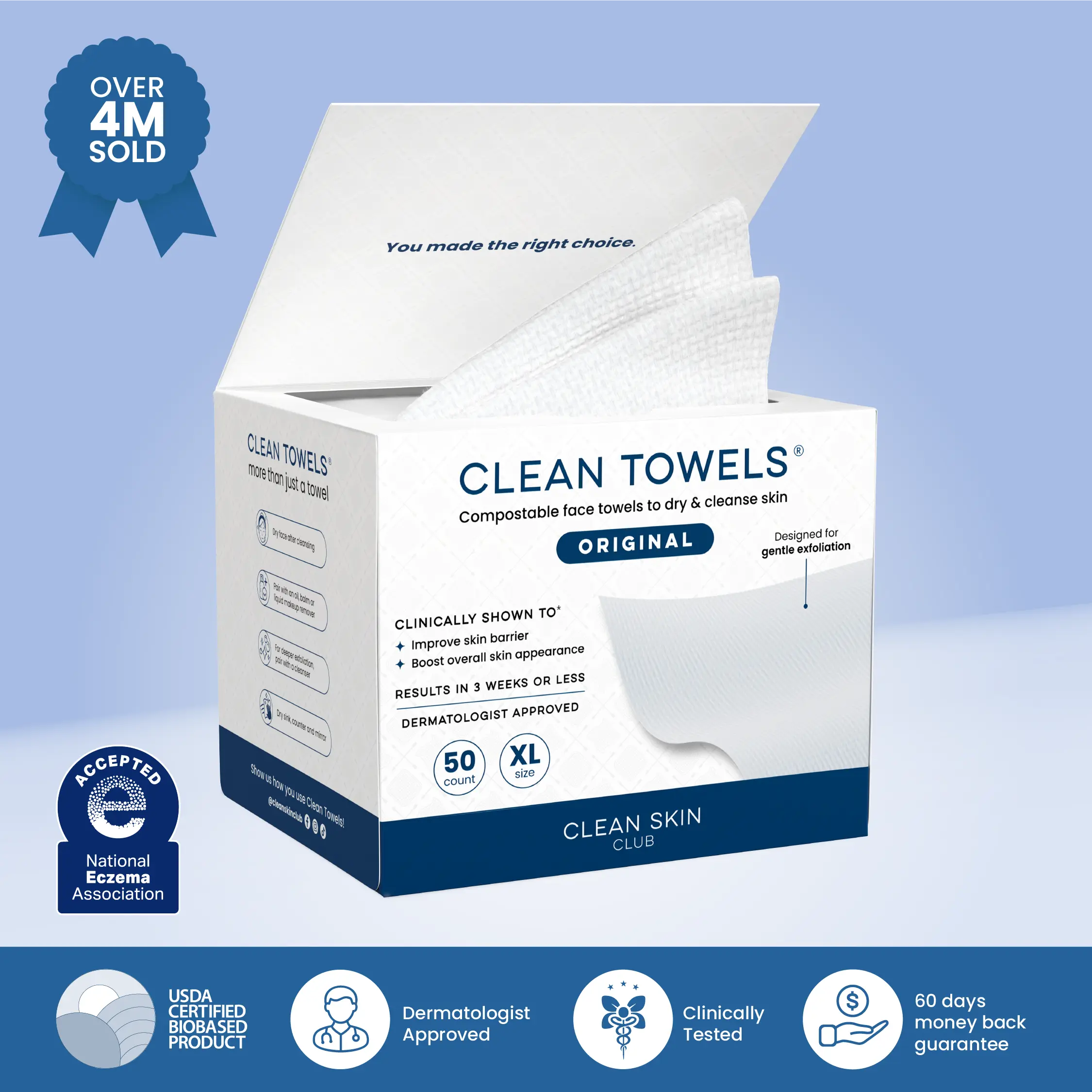 Clean Towels XL TikTok Shop - Ultra Soft Disposable Bio-Based Face Towel for Skincare Comfort Clean Towels XL TikTok Shop - Ultra Soft Disposable Bio-Based Face Towel for Skincare Comfort