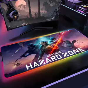 2042 Battlefield Mouse Pad Gamer Rgb 1000×500mm 900×400mm 800×400mm 600x300mm Desk Mat Back Light Led Mousepad Setup Gaming Accessories Deskmat Big Mousepad Backlight