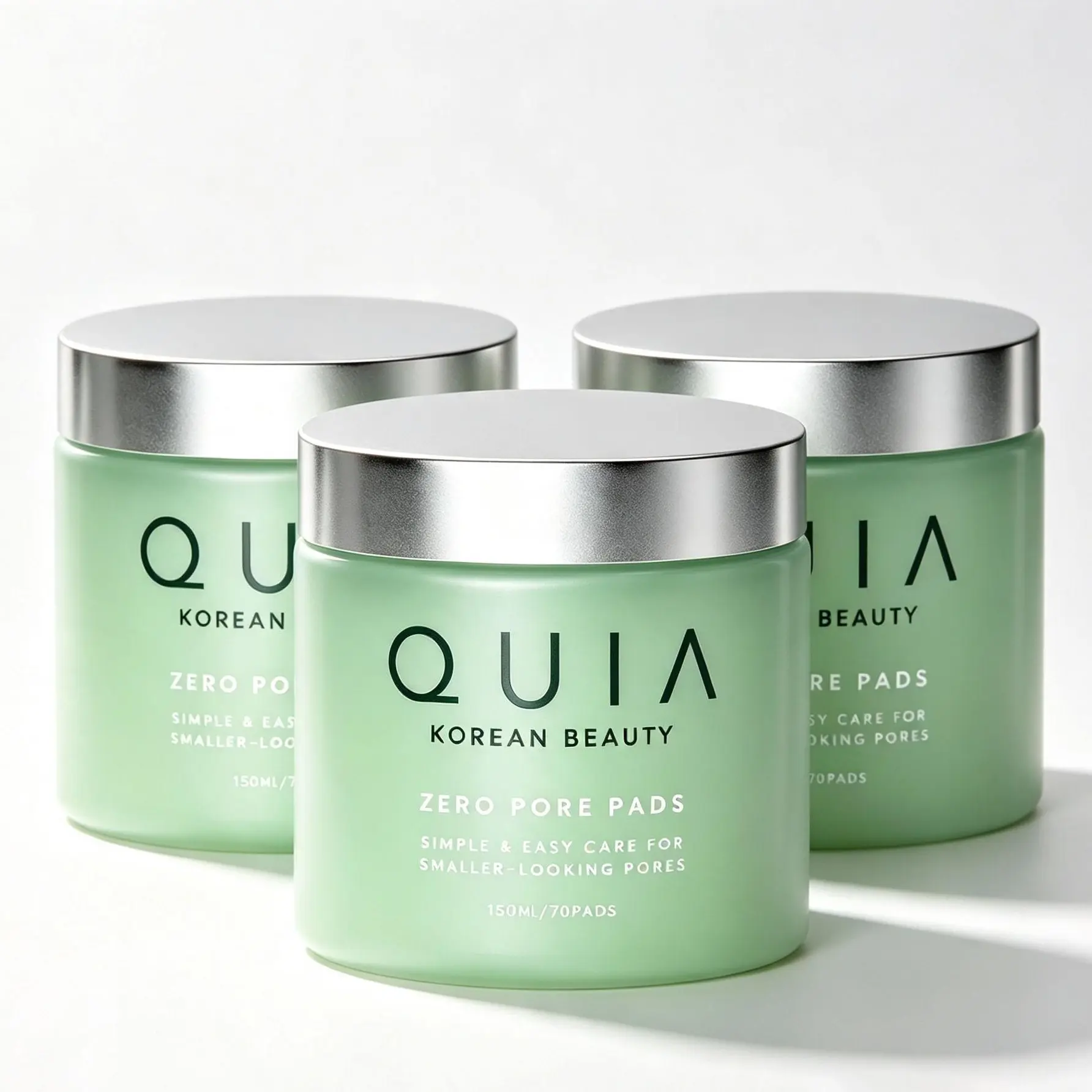 3PCS QUIA Dual-Action Toner Pads 70pcs | Korean PHA Exfoliating Facial Pads | Gentle Hydrating Skin Prep | Daily Cleansing Pads for Smooth Glow Skin