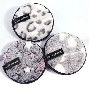 Maange 3-Pack Round Lazy Makeup Remover Sponges, Soft Cleansing Puffs for Easy Application, Ideal for Daily Beauty Routine
