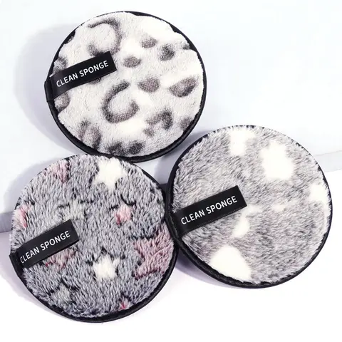 Maange 3-Pack Round Lazy Makeup Remover Sponges, Makeup Remover Tool, Gentle Soft Cleansing Puffs for Easy Application, Ideal for Daily Beauty Routine