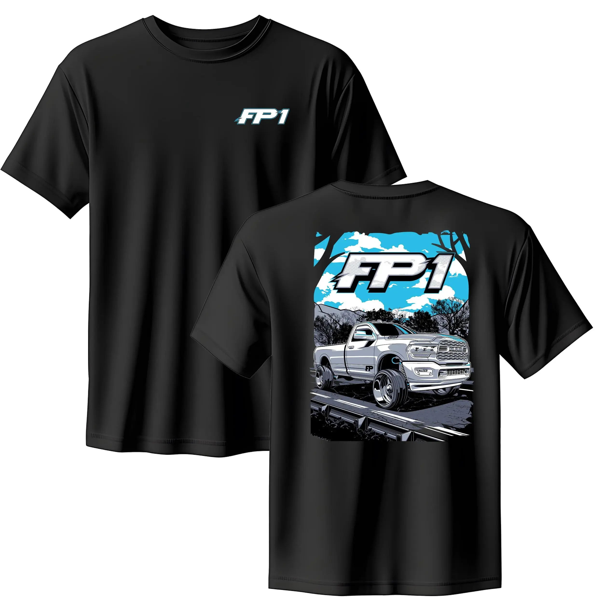 Diesel Pickup Truck Performance Graphic Unisex Round Neck Short Sleeve T-Shirt, 100% Cotton Casual Streetwear Tee Ideal Gift For Truck And Auto Enthusiasts