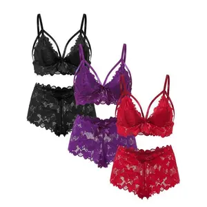 Women’s umbilical lace bra and front high-heeled panty set, adjustable shoulder strap cover, soft and breathable women’s underwear set, comfortable fabric, women’s clothing, autumn outfit