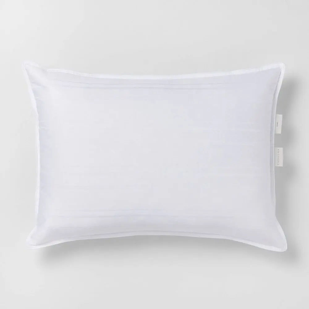 Casaluna Firm Down Fill Single Pillow, Hypoallergenic OEKO-TEX Certified Down Feather Mix Pillow for Sleeping Support