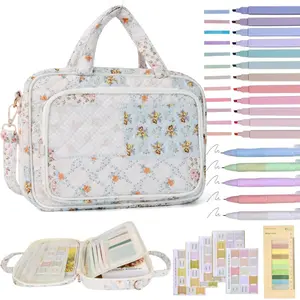 Bible Cover Case for Women Bible Study Supplies Church Camp Essentials Christian Gifts for Women Journaling Kit Quilted Large Bible Book Sleeve