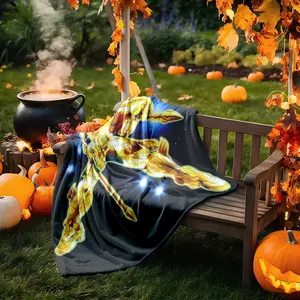 1 piece Libra Gold Cloth from Saint Seiya themed flannel blanket Throw Blanket - Oversized comfortable flannel sofa blanket, suitable for beds and sofas, all-season use, modern design, digitally printed pattern, 100% polyester material, machine washable