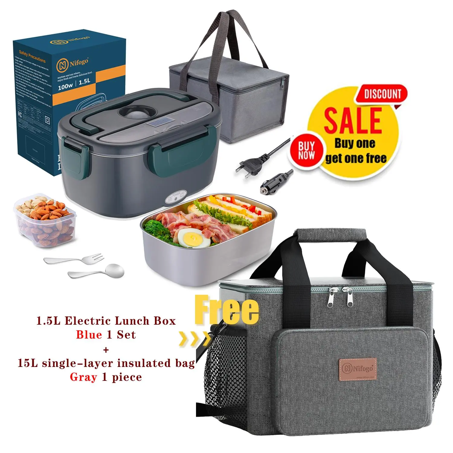 1.5L/Blue/ABY+ Gray bag