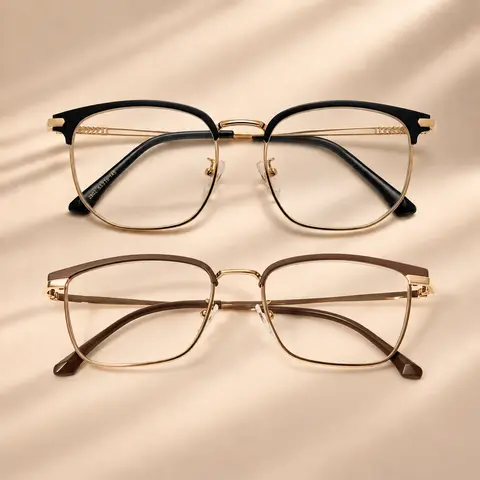 Photochromic Reading Glasses for Women and Men, Lightweight Square Frames with Spring Hinges,age55+