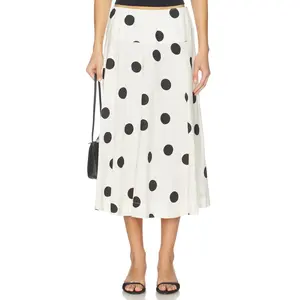 Free People Betty Drop Waist Skirt in Clean Ivory Combo