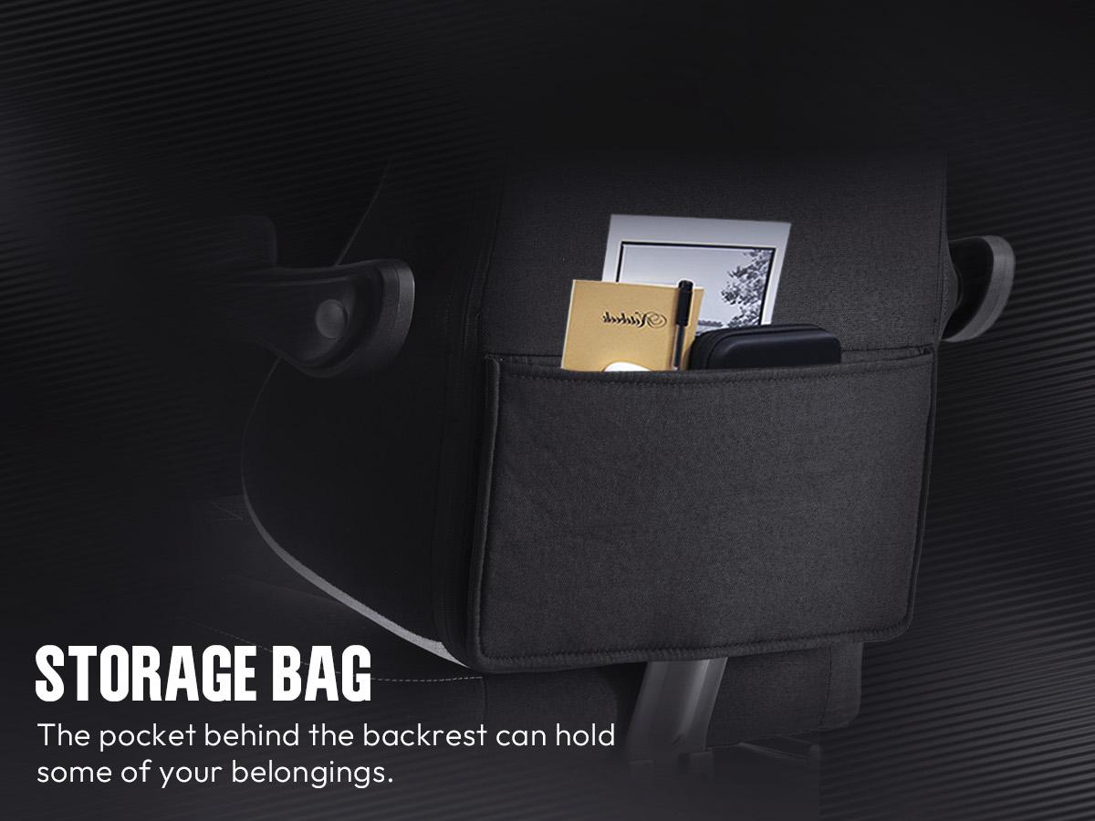 Dowinx Fabric Gaming Chair, Ergonomic Computer Chair with Footrest and Pocket Spring Cushion, Height Adjustable Video Gamer Chair with Lumbar Support for Adults