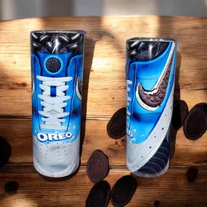 20oz Tumbler with Oreo Design and Blue Color Drinkware Cup
