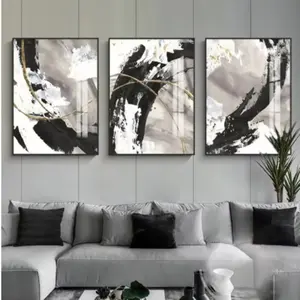 3pcs Modern Abstract Wall Art Artwork Marble Style HD Canvas Prints Oil Painting Poster Print Home Bedroom Living Room Decoration