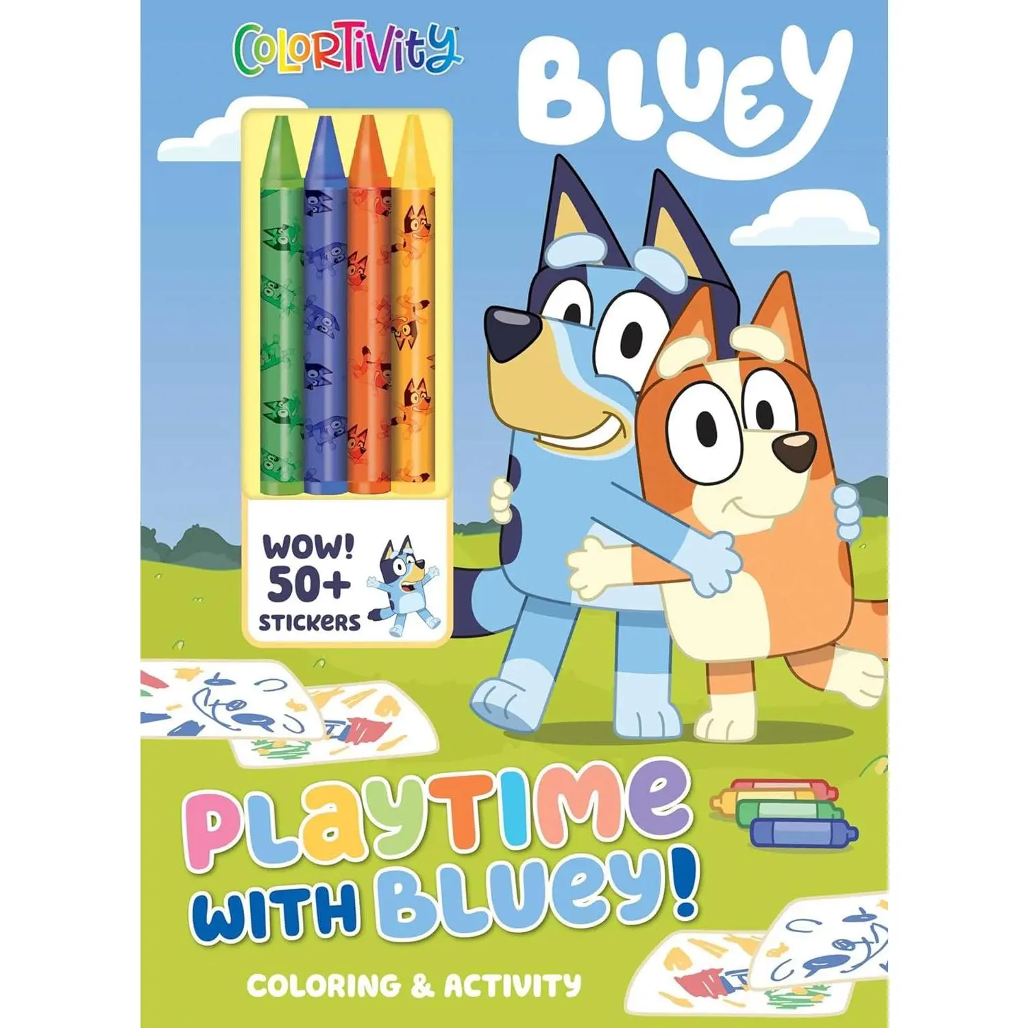 Bluey Colortivity: Playtime with Bluey! - Coloring & Interactive Sensory Activity Book, Art for Kids, Includes Crayons, Children's Paperback