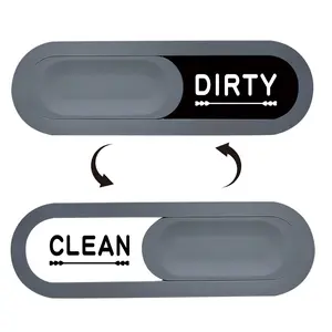 Matte High-End Slide Cover Dishwasher Status Indicator, Smooth Push-Pull Switch, Strong Adhesive, Home Kitchen Essential Tool