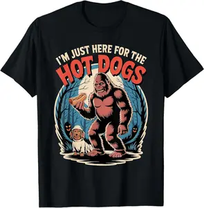 Bigfoot Hotdog Halloween Dog Lover Costume Funny Food T-Shirt