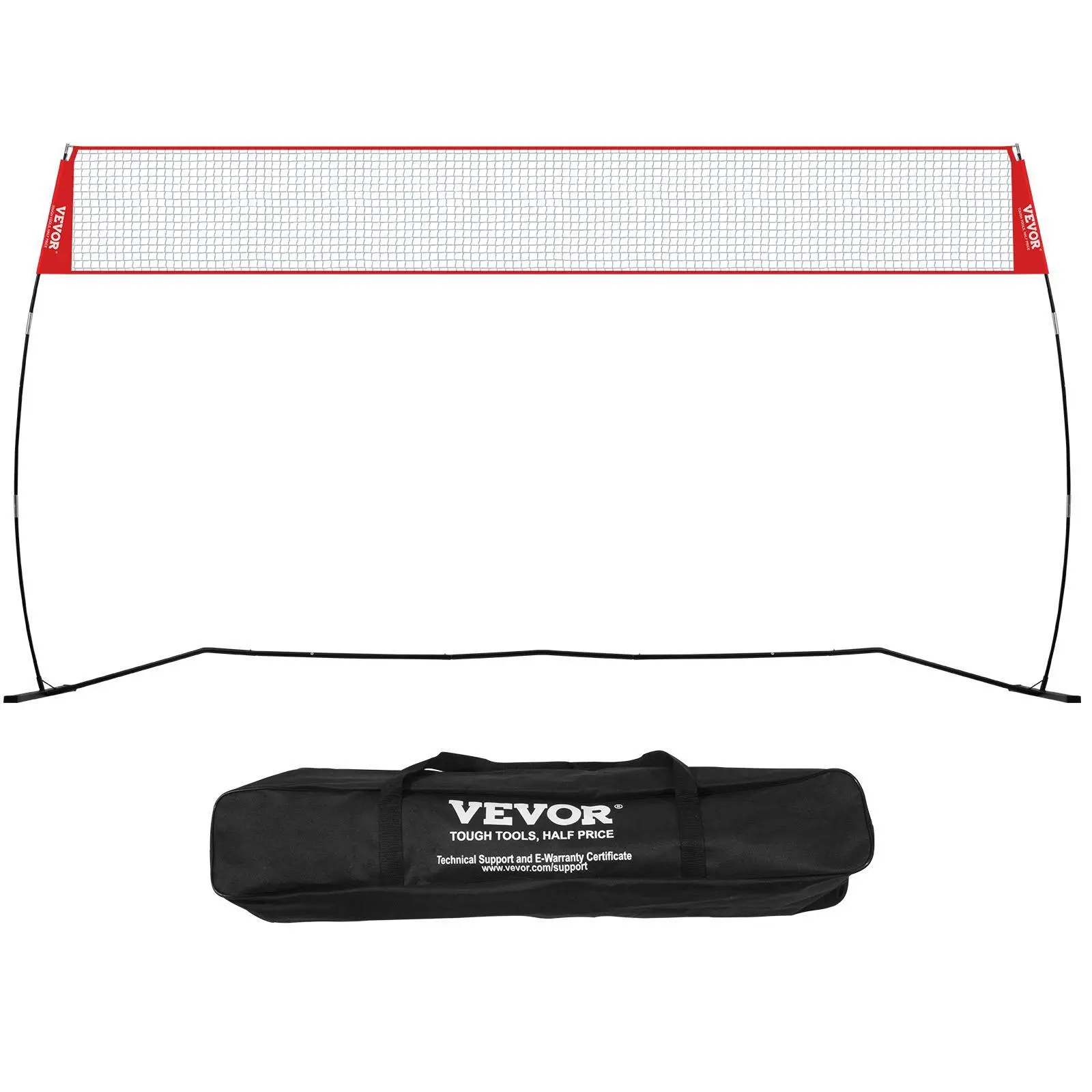 【Backtoschool】VEVOR Freestanding Volleyball Training Net, 14ft Wide Oxford Cloth System with Adjustable Height, Portable Setup & Carrying Bag, Professional Co-Ed Team Trainer for Indoor/Outdoor Hitting/Serving Drills, Practice Drill