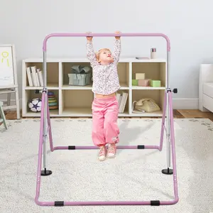 Segawe Folding Gymnastics Bar for Kids Height Adjustable Training Bar for Home, Gymnastic Horizontal Bars Equipment