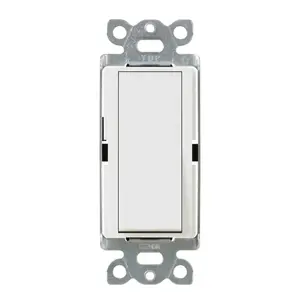Lutron CA-3PS-WH Claro Light Switch, 15A, Single-Pole/3-Way, White