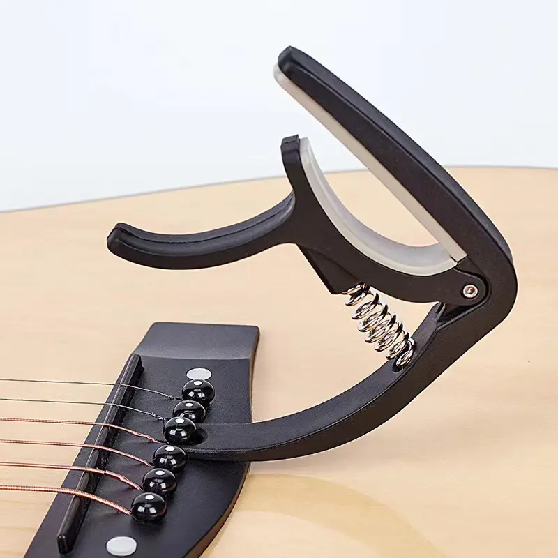 2 Pcs  Spring Loaded Guitar Capos, Precise Pitch Changing Clamp for Folk Acoustic Guitar, Electric Guitar, Ukulele, Mandolin & Banjo, Durable Musical Instrument Accessory Perfect Gift for Musicians