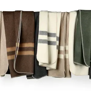Striped Banderita Alpaca Wool Blanket King Size