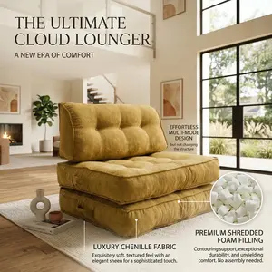 Small folding sofa bed, modern minimalist art living room sofa, can be combined in multiple ways; Cloud corduroy soft and comfortable fabric boneless compression sofa