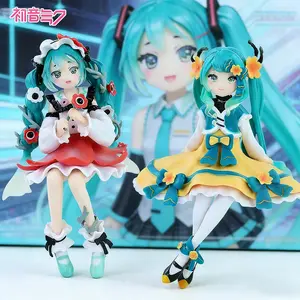 Hot sodl Hatsune Miku Anime Figure Toys Flower Fairy Collection MIKU Kawaii Cartoon PVC Action Figurine Model Dolls Gifts Kids