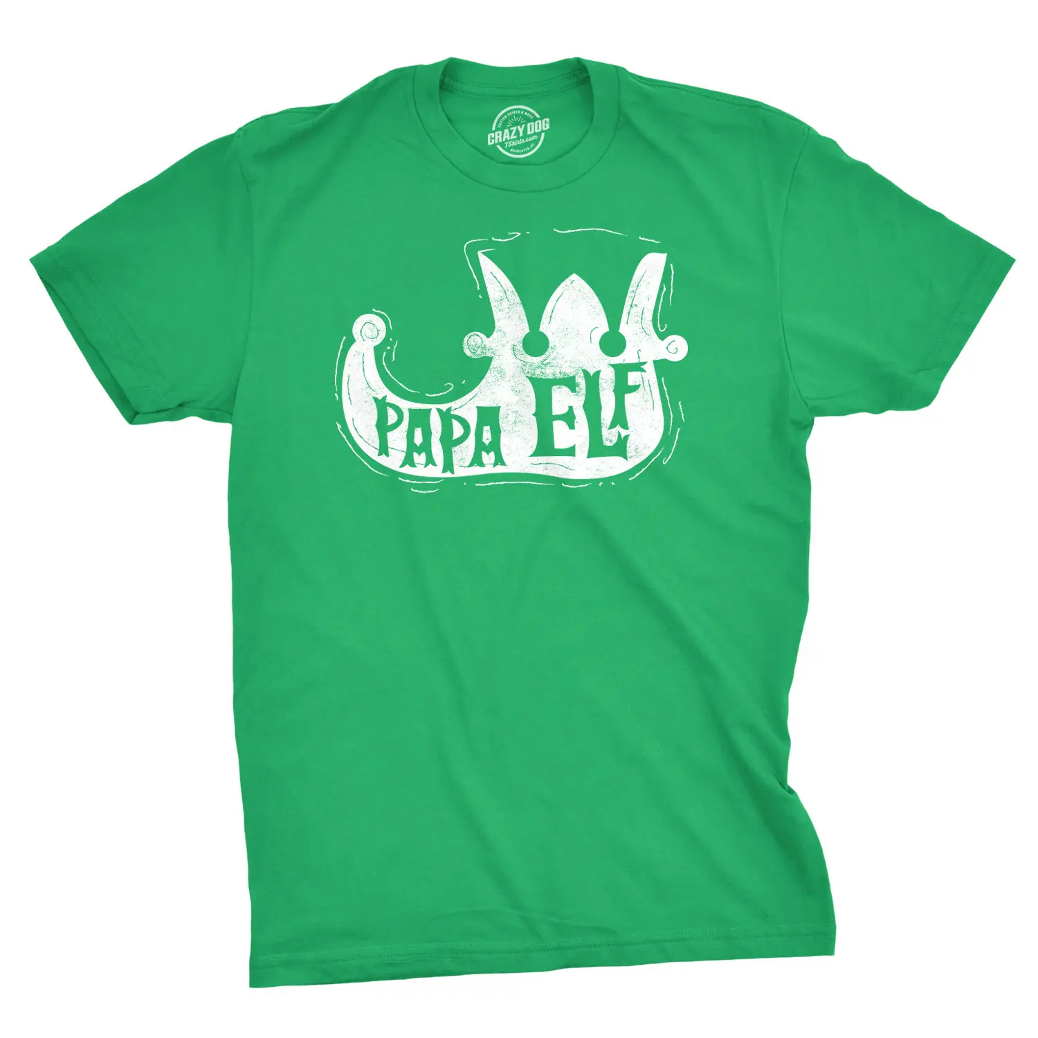 Mens Papa Elf Shoe T Shirt Cute Christmas Santas Helper Tee for Guys Mens Funny T Shirts Cool Vintage Fashion T-Shirt Gift Classic Menswear Christmas Apparel for Men Funny Dad Joke Short Sleeve Novelty Tees for Green