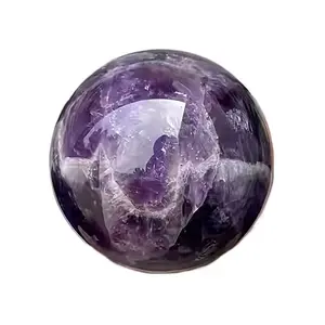 1Pc Natural Amethyst Quartz Ball - Unscented Solid Crystal Ball, Fengshui Home Decor, Birthday Gift Ornaments