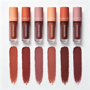 6PCS Nude Brown Matte Lip Gloss Set | Soft Velvet Lip Tint Combo | Long-Lasting Waterproof Latte Makeup Lipsticks for Women outdoorfun