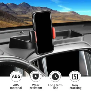 For 2014-2022 Chevy Colorado Cell 360 Phone Holder Dash Mount with Storage Box Bracket Car Organizer
