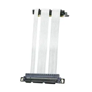PCIe 5.0 X16 Riser Cable Dual Reverse and Straight GPU Extension Cable GEN5 for ITX A4 Case RTX5090 (15cm)
