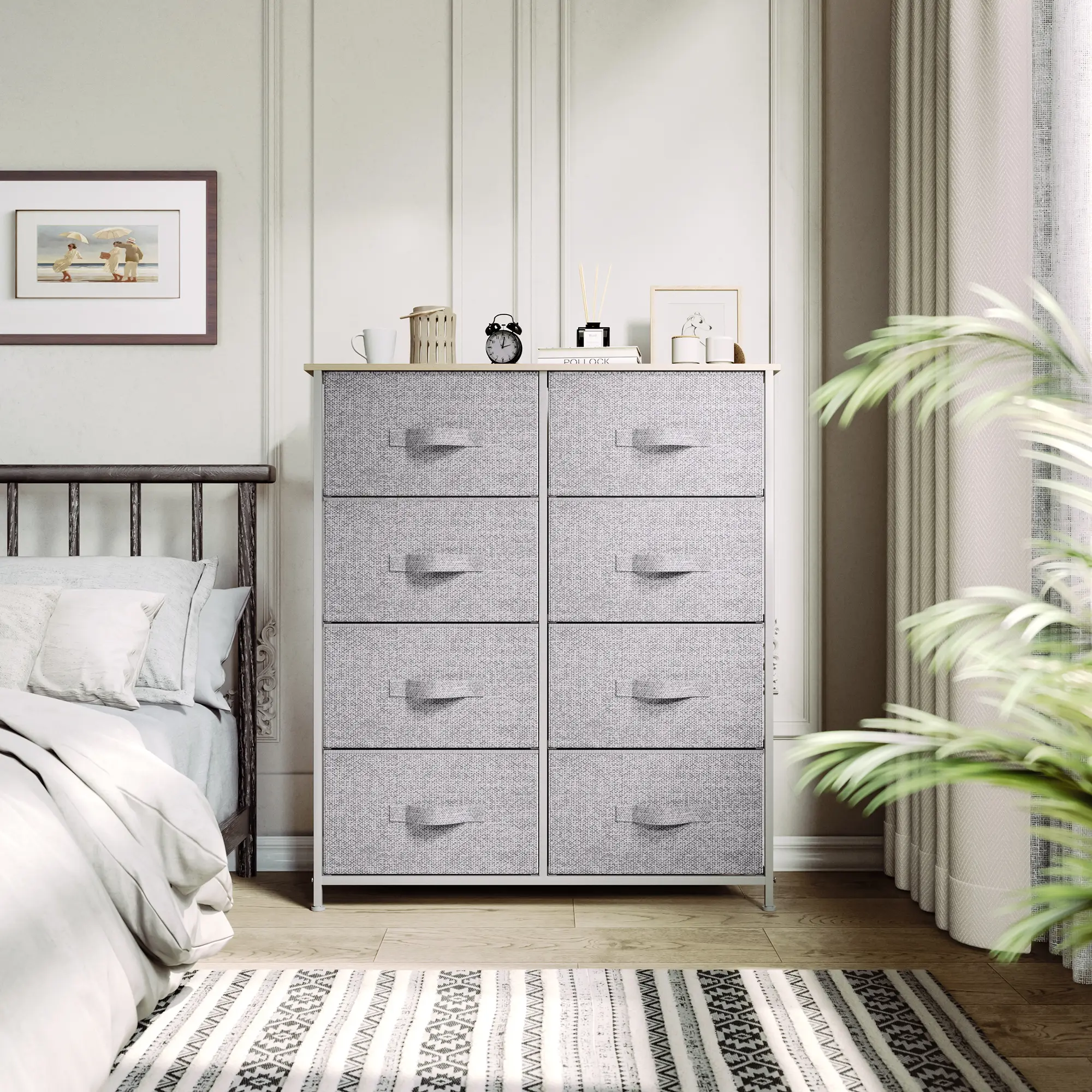 8 Drawers- Light Grey