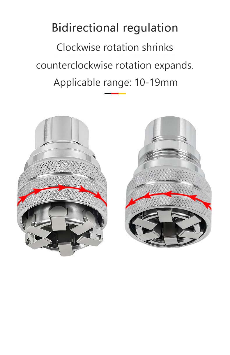 Multi-Function Universal Socket Wrench Tool - Universal Maintenance Tool, Adjustable Universal Socket Wrench, Universal Socket Tool for 3/8" Drive Ratchet Torque Wrench & Power Drill (Connecting rod random color)