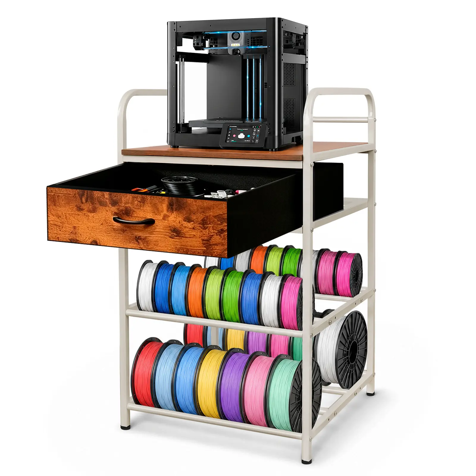 3D Printer Stand with Filaments Storage, Sturdy 3D Printer Table Rack