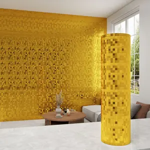 Self-Adhesive Wall Stickers, TV Background Decorative Wallpaper, Kitchen Bedroom 3D Metal Wallpaper, Waterproof Moisture-Proof Home DIY