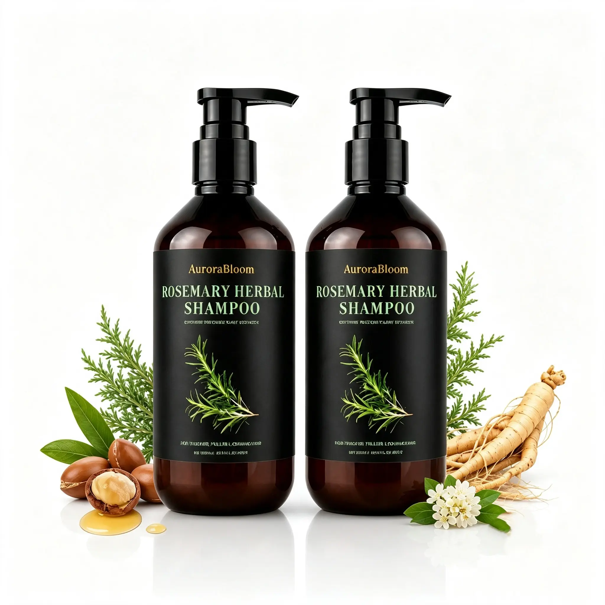 AuroraBloom Keratin & Ginger Rosemary Shampoo, Alcohol-Free Cleanser for Daily Care - Reduces Hair Shedding, Repairs Follicles, Strengthens Roots, Promotes Thicker Hair, Controls Oil - For Men & Women (Haircare)
