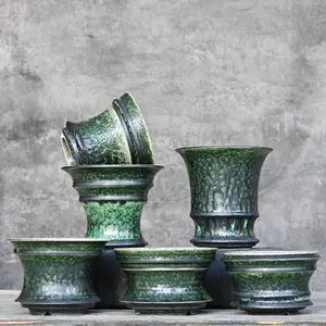 Root Plant Planter Set – Medium Handmade Ceramic Pots for Succulents, Cactus, Agave & Bonsai – Creative Rustic Planters for Tiny Plants, Desks, or Home Décor