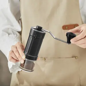 Hc Manual Coffee Grinder, Detachable Design Compatible with Drill, 25g Glass Powder Container Ceramic Core, Adjustable Coarseness Easy Clean Portable