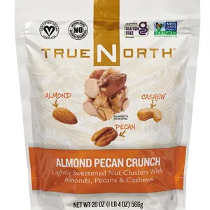 True North Almond Pecan Cashew Nuts  Mix Crunch, Gluten Free Non GMO , Vegan , No Preservative , Snack Nut 20 oz Protein