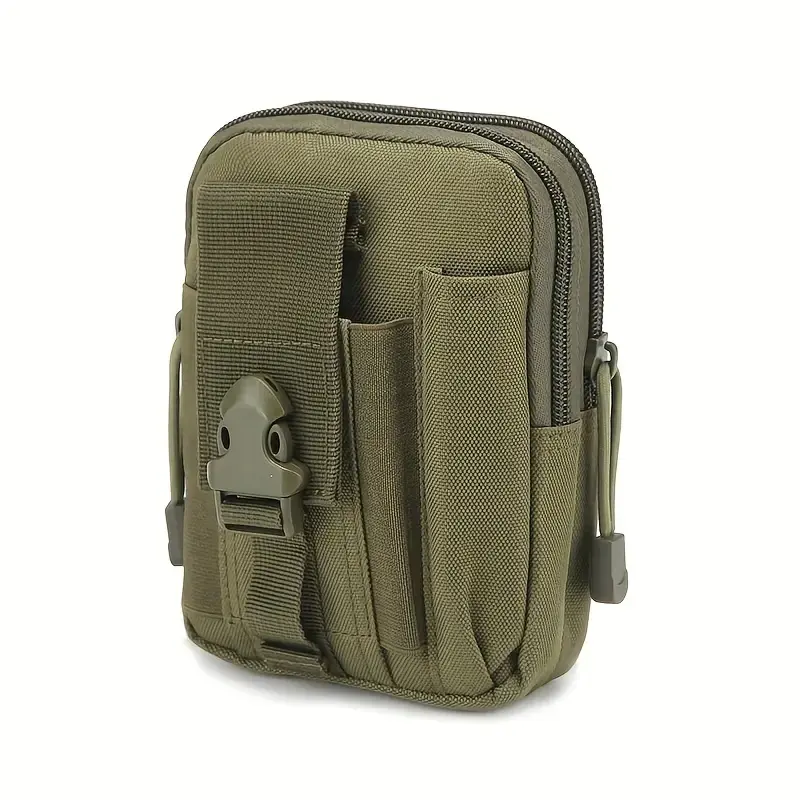 Men's Tactical Molle Pouch - Durable Nylon, Lightweight & Adjustable Waist Bag for Outdoor Activities - Black, Casual Utility Holster with Multiple Compartments for Everyday Carry