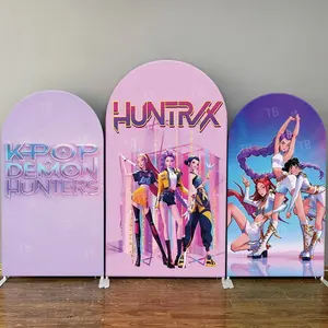 15-day 2D Flat Delivery Galaxy Hunters Arch Backdrop Cover for Anime Themed Birthday Party