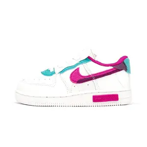 Toddler's Nike Force 1 Fontanka Sail/Pink Prime-Washed Teal (DO6147 101)