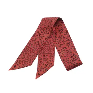 Pre-owned HERMÈS Silk Small Leather Goods Hermes Twilly Scarf