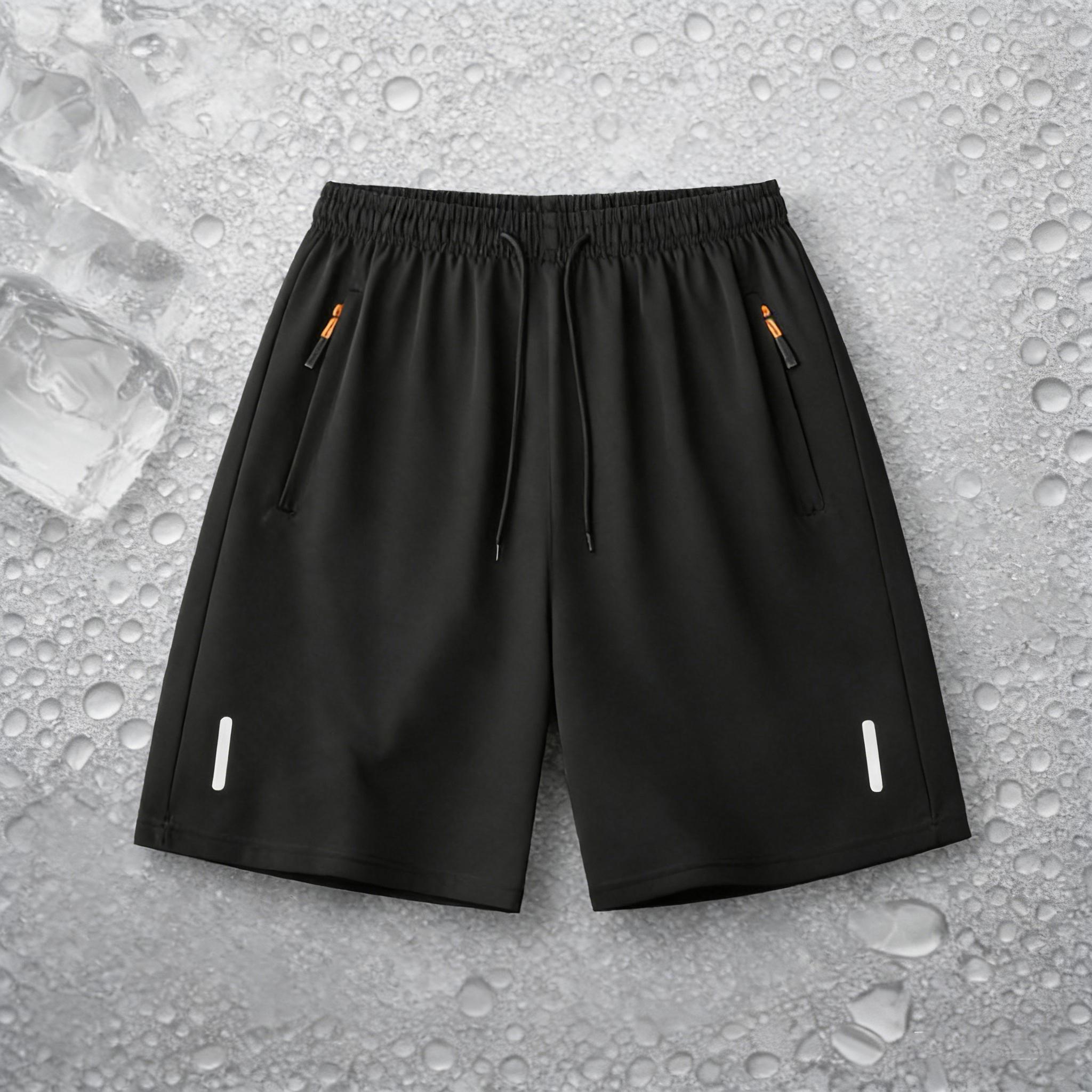 Men’s 3-pack: casual breathable shorts, men’s quick-dry shorts with reflective stripes print. Lightweight and comfortable, skin-friendly fabric. Perfect for summer leisure and various sports activities. Provides a second-skin feel while allowing unrestric