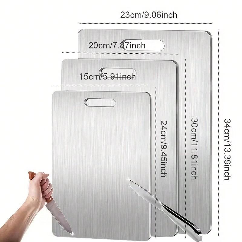 TAIMASI No Mold Cutting Board - Premium 2025 Stainless Steel Double-Sided Chopping Board | Food-Gra-De For Kitchen & Restaurant Use, Perfect For Upcoming US Holidays (Thanksgiving Nov 27, Black Fri-Day Nov 28, Christmas Dec 25) | Durable