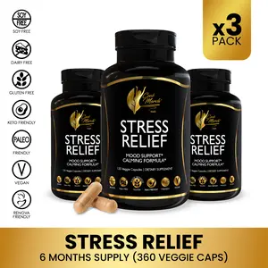 3 Bottles of Coco March N.M.D Stress Relief Dietary Supplement, Wellness Supplement for Adults - 360 Capsules per Pack
