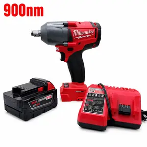 Milwaukee Cordless Electric Wrench 18V 900N.M Torque Heavy Duty Brushless Impact Wrench 12.0Ah Battery