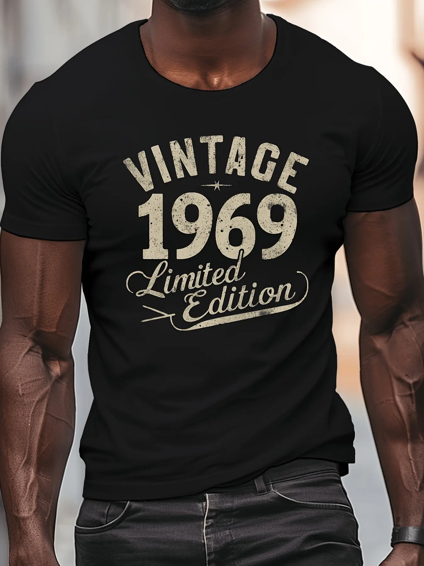 Limited Edition 1969 Retro Graphic T-Shirt, Casual unisex soft cotton short sleeve t shirt, vintage graphic casual tee for men women teens, perfect birthday holiday gift for camping travel gym daily street  wear